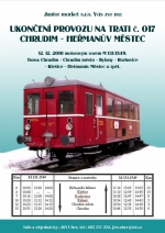  Ukončení pravidelné os. dopravy na trati Chrudim - Heřmanův Městec 12.12.2010